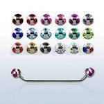 subca 45 316l steel surface barbell w multicrystal balls