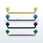subta anodized 45 316l steel surface barbell with 5mm balls