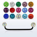 subtf5 anodized 45 316l steel surface barbell w ferido balls