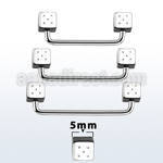 suddi5 90 316l steel industrial surface barbell w 5mm dices