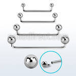 sudib internal steel surface barbell w 2 3 to 5mm balls