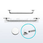 sudie internal steel surface barbell w 2 4 to 5mm flat disks