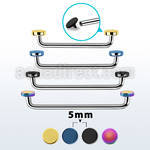 sudite5 internal steel surface barbell w 2 5mm pvd plated disks