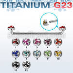 sudtaf5d internal steel surface barbell w 2 multi crystals tops
