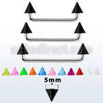 sudvn5 90 316l steel surface barbell w 5mm acrylic uv cones