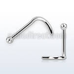 surgical steel nose screw, 20g w 2mm ball shaped top