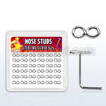 sxvfn36 box w silver nose studs with infity symbol shaped tops