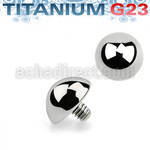 tahb4 4mm titanium g23 half ball shaped dermal anchor top part
