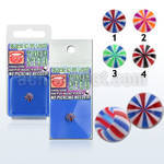 tguvbe beach ball uv illusion tongue stud holds with suction