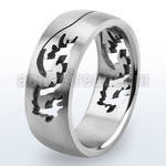 tir10 titanium g23 ring with cut out dragon design