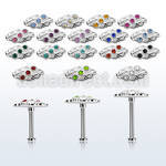 tlb40 steel tragus labret w a leaved shaped upper part