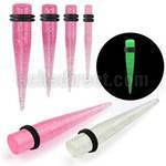 tpglr glitter taper on day glow taper at night w o ring
