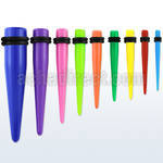 tpsv solid colored acrylic taper with double rubber o rings