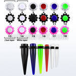 tpuvkr acrylic taper with fancy rubber o rings size 3 12mm