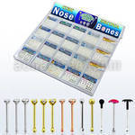 tranb2 tray w 1040 pcs of silver nose bone w prong set cz tops