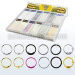 tranh1 tray w 580 pcs of assorted silver nose hoops