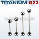 ubbbs titanium g23 barbell tongue bar with a 5mm ball