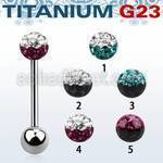 ubbfr5e titanium g23 barbell w 5mm 2 color ferido ball