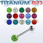 ubbfr6 titanium g23 tongue barbell w 6mm ferido ball
