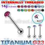 ubbinfr5c titanium barbell 14g flat ferido top ball internal