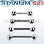 ubbnpg titanium g23 nipple barbell with two 5mm balls