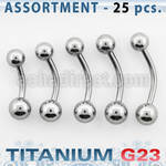 ublk195 bulk of titanium g23 belly bananas with 5 6mm balls