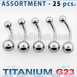 ublk196 bulk of titanium g23 belly bananas with 5 8mm balls