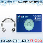 ublk474 sterilized titanium g23 circular barbell with 3mm balls