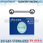 ublk482 sterilized titanium g23 nipple barbell with a 5mm ball