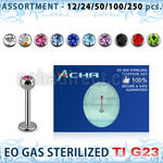 ublk485 eo gas sterilized piercing titanium g23 labret color crystal