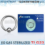 ublk489 sterilized titanium g23 ball closure ring with 4mm ball