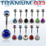 ubn2cg titanium g23 belly banana with 8 5mm bezel jewel ball
