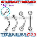 ubnbi titanium g23 banana 14g balls internal
