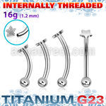 ubnbin1 titanium g23 banana 16g star top ball internal