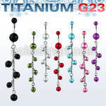 ubndpr7 titanium g23 banana w pearl balls multi pearl chain