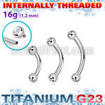 ubnejb25i titanium g23 banana bezel set jewel balls internal