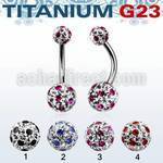 ubnfrga titanium g23 belly banana w 5 8mm dotted ferido balls