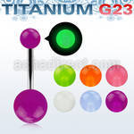 ubngl titanium g23 belly banana w 58mm acrylic glow balls