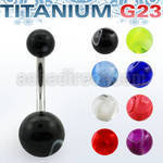 ubnmb titanium g23 belly banana w 5 8mm acrylic marble balls