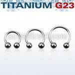 ucbb5 titanium g23 circular barbell with two 5mm balls