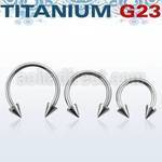 ucbecn titanium g23 circular barbell with two 3mm cones