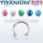 ucbeop4 titanium g23 circular barbell w 4mm synthetic opal balls