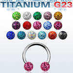 ucbfr5 titanium g23 circular barbell w 5mm multi crystal ball