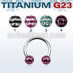 ucbfr5d titanium g23 circular barbell with a 5mm tri line ball