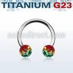 ucbfr5r titanium g23 circular barbell w 5mm rasta ball