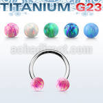 ucbop5 titanium g23 circular barbell w 5mm synthetic opal balls