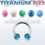 ucbop6 titanium g23 circular barbell w 6mm synthetic opal balls