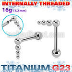 uhein52 titanium barbell descending bead balls ball internal