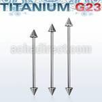uindcn titanium g23 industrial barbell with a 5mm cones