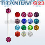 uinfr5 titanium g23 barbell w double 5mm ferido balls